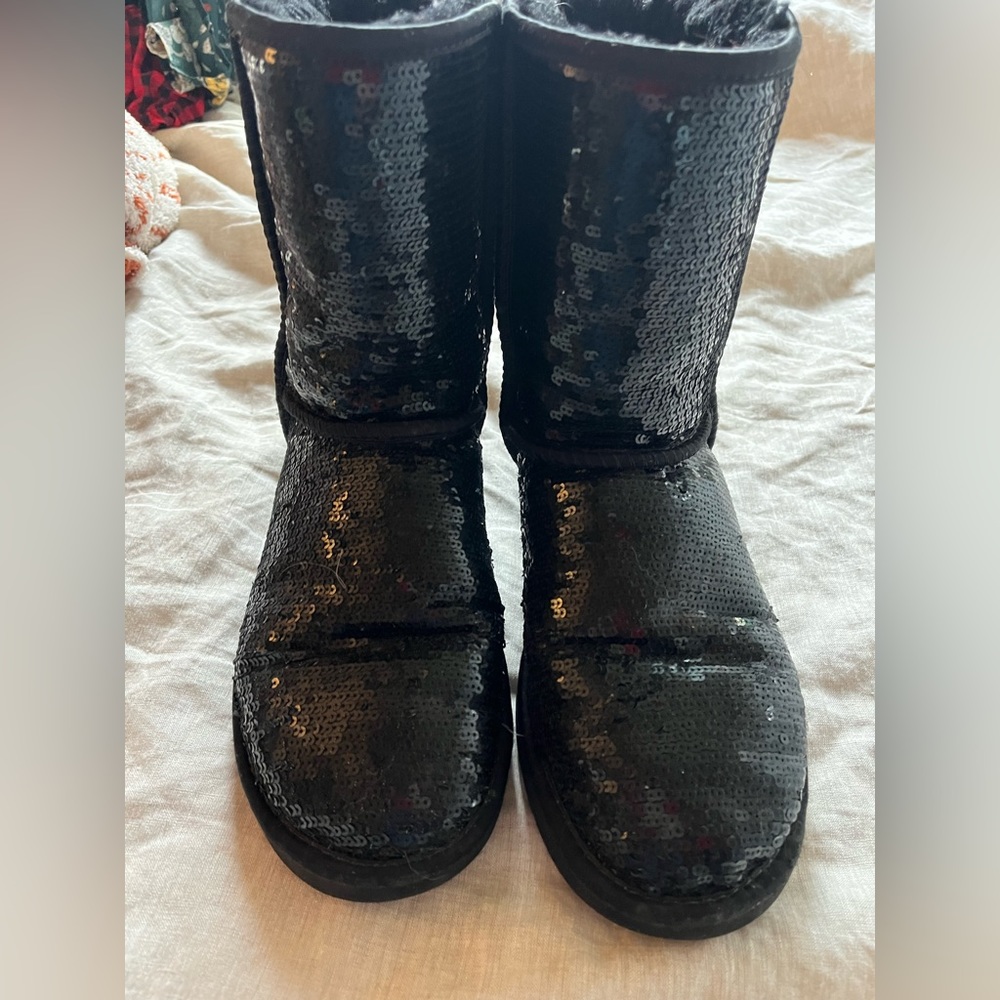 Black Sequin Ugg Boots